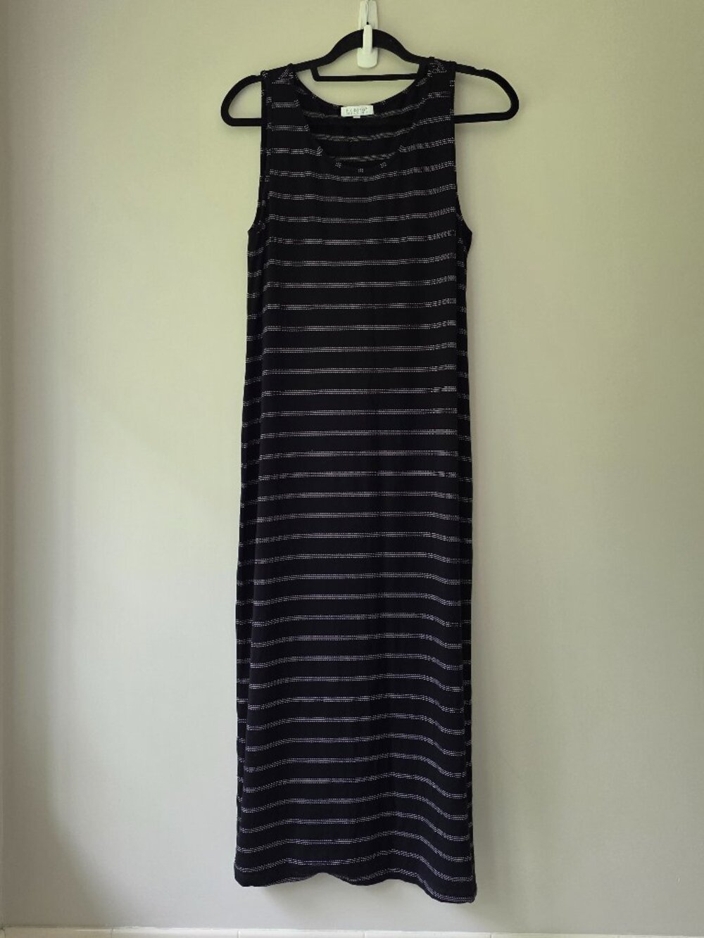 HABITAT Scoop Neck Maxi Dress | Small | Travel Tank Dress Lightweight Stripes